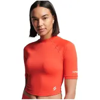 Superdry Run 3/4 Tight Crop Short Sleeve T-shirt Orange L Femme