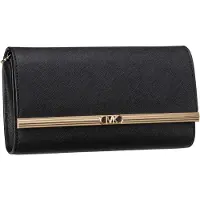OEM Grande pochette pour femme, noire, en cuir