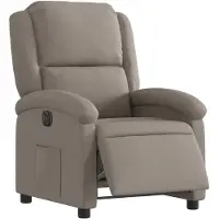 vidaXL Fauteuil relax électrique Tissu Taupe