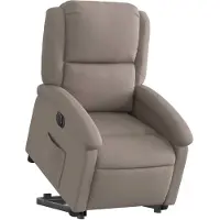 vidaXL Fauteuil relax avec releveur électrique Taupe Tissu