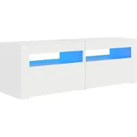 vidaXL Armoire TV avec lampes LED Blanc 120x35x40 cm