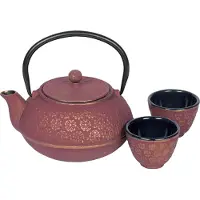 Bredemeijer Shangai Teapot With Coasters Rouge
