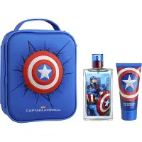 EP Line FRAGRANCES POUR ENFANTS - Coffret Captain America EDT 100 ml, gel douche 100 ml et pochette cosmétique 100ml