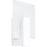 Sollux Applique LAPPO blanc 1xE14 10W bois/verre 30.5x12x16cm
