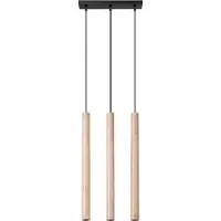 Sollux Lampe suspendue PASTELO 3L bois 3xG9 8W acier/bois 110x5x30cm
