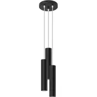 Sollux Lampe suspendue LAGOS 3P noir 3xGU10 10W acier 110x20x20cm