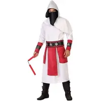 Atosa Ninja Costume Blanc XS-S Enfants