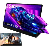 Pora&co Moniteur portable à écran tactile 15,6 pouces
