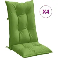 vidaXL Coussins de chaise à haut dossier 4 pcs. Melange Vert 120x50x7 cm Tissu