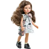Paola Reina Poupée Amigas Carol cheveux bruns bouclés (32cm)