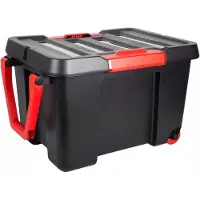 Eda Plastiques EDA 010175 EDA Boîte de rangement STOCK'R, 120 litres, noir