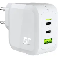 Green Cell CHARGC08W Chargeur pour appareils mobiles Casques, Netbooks, Smartphones, Tablettes Blanc AC Fast ch