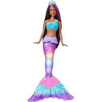 Mattel Barbie Brooklyn Poupée sirène magique (s'allume), Barbie Dreamtopia