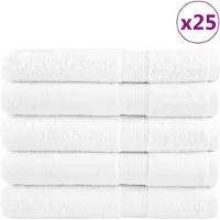 vidaXL Serviettes de qualité supérieure SOLUND 25 pcs blanc 600 g/m²