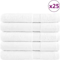 vidaXL Serviettes de sauna de qualité supérieure SOLUND 25 pcs blanc