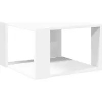 vidaXL Table basse blanche 51,5 x 51,5 x 30 cm Bois composite