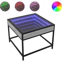 vidaXL Table basse avec Infinity-LED Chêne Sonoma 50x50x41 cm