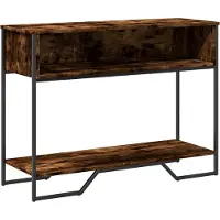 vidaXL Table console chêne fumé 100x35x74,5 cm bois d'ingénierie