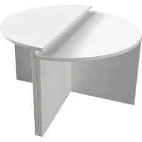 Skye Decor , Dolunay - White, table basse, blanche, 100 % PANNEAUX DE PARTICULES MÉLAMINÉS, 70 x 38 x 51,8 cm