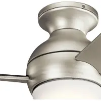 Elstead Lighting Sola ventilateur de plafond silencieux avec lumière LED Ø86cm + télécommande Argent, Ventilateur, Argent