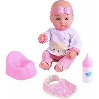 Halay Poupée en peluche Chad Valley avec accessoires pour les tout-petits, 30 cm, favorise le développement des compétences en matière de soins et des capacités émotionnelles