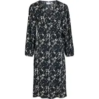 Vila Robe Longue Cache Coeur Bleu Imprimée Femme Vila
