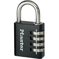 Masterlock Cadenas MasterLock, 40mm, alu, 3 chiffres, noir