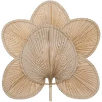 Atmosphera Décoration murale Selma en bambou et palmier - 70 x 70 cm