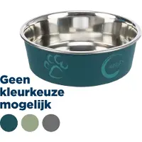 Trixie Gamelle en inox avec revêtement en plastique pour chien - 450 mL, 14 cm