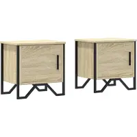 vidaXL Tables de chevet 2 pcs Chêne sonoma 40 x 30 x 40 cm Aggloméré