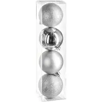 Atmosphera Boule de Noël 80mm - Lot de 4 (4x)