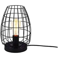 EDM Lampe De Table Métallique Noire Design Industriel, éclairage Ambiant -