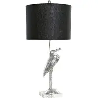 Sublime Market Connect Polyester Acrylic Resin Table Lamp 33x33x74 Cm Argenté One Size / EU Plug 220V