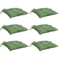 vidaXL Coussins de chaise lot de 6 à motif de feuilles 50x50x7 cm