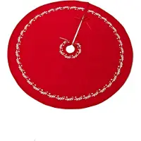 Heitmann Weihnachtsbaumrock / Weihnachtsbaumdecke - 105 x 105 cm Grau Rot, Weiß
