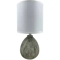 Versa Lampe dede Lampe de table lua 25 w gris céramique 11 x 28 x 11 cm