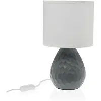 Versa Lampe de table gris blanc céramique 40 l 15,5 x 27,5 cm