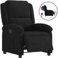 vidaXL Fauteuil relax Réglable électriquement Noir velours 86 x 71 x 99 cm
