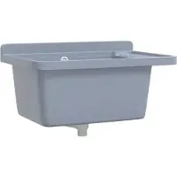 vidaXL Evier mural gris 60x40x28 cm Résine