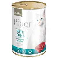 Piper Animals Sterilised Tuna 6x400 g z tuńczykiem, mokra karma dla kotów sterylizowanych