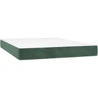 vidaXL Matelas de poche, vert foncé, 120X210X20 cm, velours Lumarko