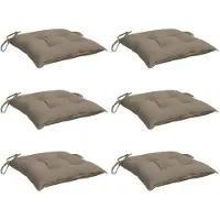 vidaXL Coussins de palette lot de 6 taupe 50x50x7 cm tissu oxford