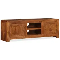 vidaXL Meuble TV en bois massif avec finition couleur miel 120x30x40 cm