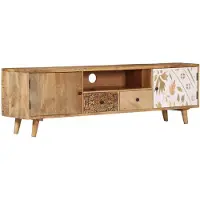 vidaXL Armoire TV 140x30x40 cm en bois massif de manguier