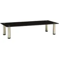 vidaXL Table TV 80x35x17 cm noir verre trempé