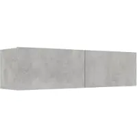 vidaXL Armoire TV gris béton 120x30x30 cm Bois composite