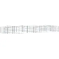 vidaXL Lit surélevé en gabion avec arc surélevé 600x100x50 cm Fer galvanisé