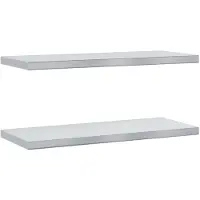 vidaXL Étagères murales 2 pcs 75x30x3 cm argenté acier inoxydable