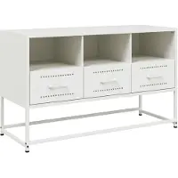 vidaXL Armoire TV blanche 100,5x39x60,5 cm Acier