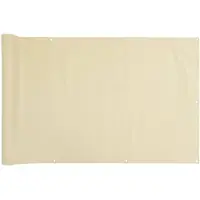 vidaXL Pare-vue balcon Crème 600x90 cm PVC